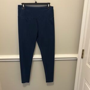 Navy Blue High-Waisted Leggings-Medium